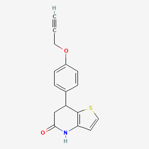 molecular formula C16H13NO2S B11496518 7-[4-(2-propynyloxy)phenyl]-6,7-dihydrothieno[3,2-b]pyridin-5(4H)-one 