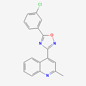 4-[5-(3-Chlorophenyl)-1,2,4-oxadiazol-3-yl]-2-methylquinoline