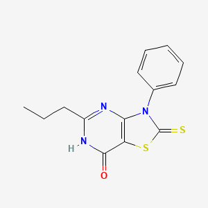 molecular formula C14H13N3OS2 B11496564 7-hydroxy-3-phenyl-5-propyl[1,3]thiazolo[4,5-d]pyrimidine-2(3H)-thione 