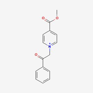 molecular formula C15H14NO3+ B11496569 4-(Methoxycarbonyl)-1-(2-oxo-2-phenylethyl)pyridinium 