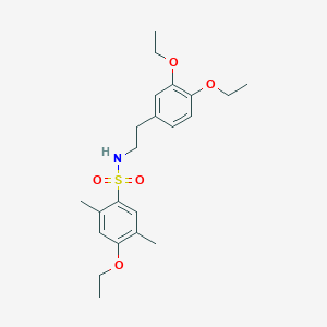 molecular formula C22H31NO5S B11496570 N-[2-(3,4-diethoxyphenyl)ethyl]-4-ethoxy-2,5-dimethylbenzenesulfonamide 