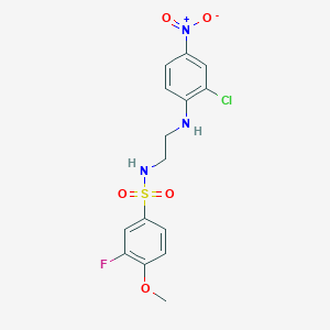 N-{2-[(2-chloro-4-nitrophenyl)amino]ethyl}-3-fluoro-4-methoxybenzenesulfonamide