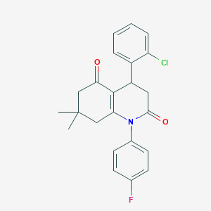 4-(2-chlorophenyl)-1-(4-fluorophenyl)-7,7-dimethyl-4,6,7,8-tetrahydroquinoline-2,5(1H,3H)-dione