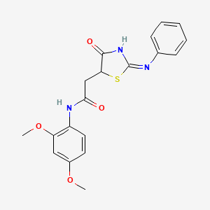 N-(2,4-dimethoxyphenyl)-2-[(2E)-4-oxo-2-(phenylimino)-1,3-thiazolidin-5-yl]acetamide