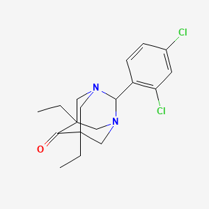 2-(2,4-Dichlorophenyl)-5,7-diethyl-1,3-diazatricyclo[3.3.1.1~3,7~]decan-6-one