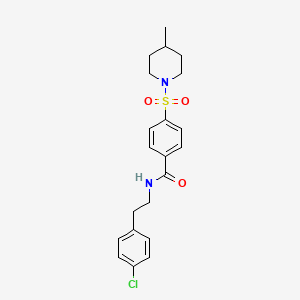 N-[2-(4-chlorophenyl)ethyl]-4-[(4-methylpiperidin-1-yl)sulfonyl]benzamide