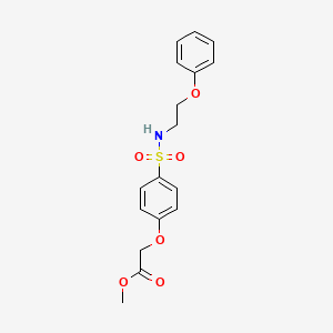 molecular formula C17H19NO6S B11496748 [4-(2-Phenoxyethylsulfamoyl)phenoxy]acetic acid, methyl ester 