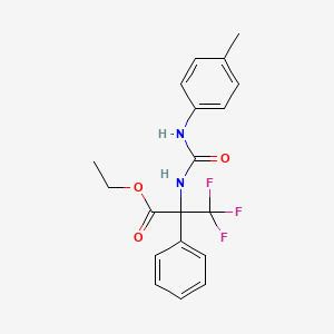 Benzeneacetic acid, alpha-[[[(4-methylphenyl)amino]carbonyl]amino]-alpha-(trifluoromethyl)-, ethyl ester