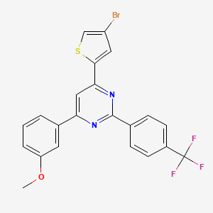 4-(4-Bromothiophen-2-yl)-6-(3-methoxyphenyl)-2-[4-(trifluoromethyl)phenyl]pyrimidine