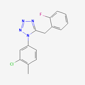 1-(3-chloro-4-methylphenyl)-5-(2-fluorobenzyl)-1H-tetrazole