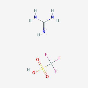 molecular formula C2H6F3N3O3S B1149684 Guanidine;trifluoromethanesulfonic acid CAS No. 153756-25-3