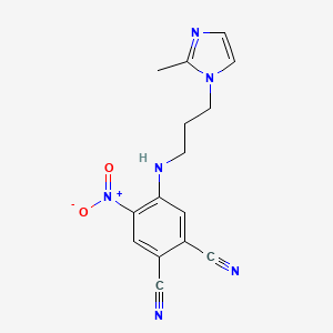 4-{[3-(2-methyl-1H-imidazol-1-yl)propyl]amino}-5-nitrobenzene-1,2-dicarbonitrile