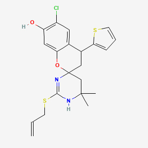 2'-(Allylthio)-6-chloro-6',6'-dimethyl-4-(2-thienyl)-3,4,5',6'-tetrahydro-3'H-spiro[chromene-2,4'-pyrimidin]-7-OL