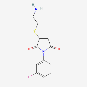 3-[(2-Aminoethyl)sulfanyl]-1-(3-fluorophenyl)pyrrolidine-2,5-dione