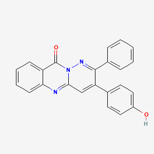 molecular formula C23H15N3O2 B11496899 3-(4-hydroxyphenyl)-2-phenyl-10H-pyridazino[6,1-b]quinazolin-10-one 