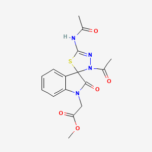 methyl [3'-acetyl-5'-(acetylamino)-2-oxo-3'H-spiro[indole-3,2'-[1,3,4]thiadiazol]-1(2H)-yl]acetate