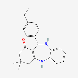 11-(4-ethylphenyl)-3,3-dimethyl-2,3,4,5,10,11-hexahydro-1H-dibenzo[b,e][1,4]diazepin-1-one