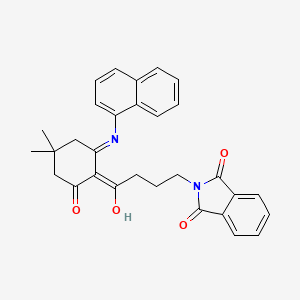 molecular formula C30H28N2O4 B11496919 2-{4-[4,4-dimethyl-2-(naphthalen-1-ylamino)-6-oxocyclohex-1-en-1-yl]-4-oxobutyl}-1H-isoindole-1,3(2H)-dione 