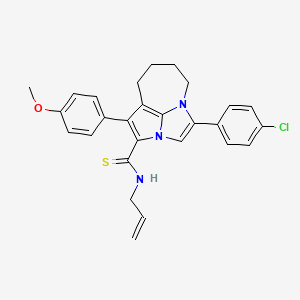 N-Allyl-4-(4-chlorophenyl)-1-(4-methoxyphenyl)-5,6,7,8-tetrahydro-2A,4A-diazacyclopenta[CD]azulene-2-carbothioamide