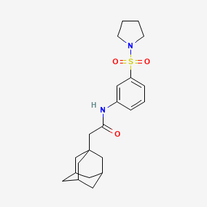 molecular formula C22H30N2O3S B11496956 2-(1-adamantyl)-N-[3-(pyrrolidin-1-ylsulfonyl)phenyl]acetamide 