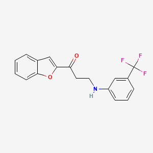 1-(1-Benzofuran-2-yl)-3-{[3-(trifluoromethyl)phenyl]amino}propan-1-one