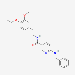 molecular formula C25H29N3O3 B11496999 6-(benzylamino)-N-[2-(3,4-diethoxyphenyl)ethyl]pyridine-3-carboxamide 