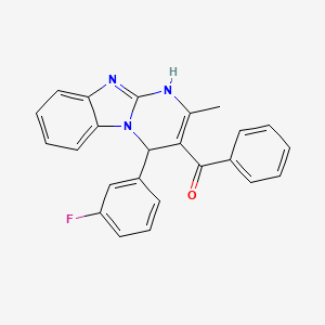 [4-(3-Fluorophenyl)-2-methyl-1,4-dihydropyrimido[1,2-a]benzimidazol-3-yl](phenyl)methanone