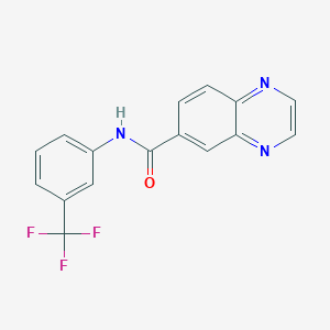 molecular formula C16H10F3N3O B11497030 N-[3-(trifluoromethyl)phenyl]quinoxaline-6-carboxamide 