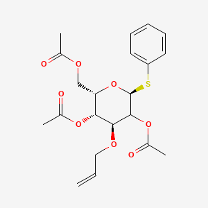 molecular formula C21H26O8S B1149705 Phenyl 2,4,6-Tri-O-acetyl-3-O-allyl-1-thio-beta-D-glucopyranoside CAS No. 197005-22-4
