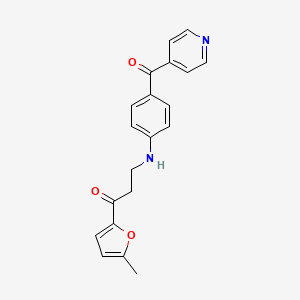 molecular formula C20H18N2O3 B11497051 1-Propanone, 1-(5-methyl-2-furanyl)-3-[[4-(4-pyridinylcarbonyl)phenyl]amino]- 