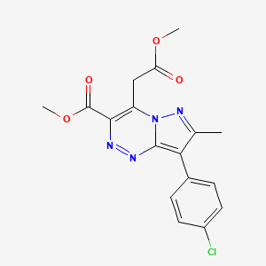 Methyl 8-(4-chlorophenyl)-4-(2-methoxy-2-oxoethyl)-7-methylpyrazolo[5,1-c][1,2,4]triazine-3-carboxylate