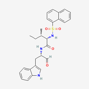molecular formula C27H29N3O4S B1149706 1-Naphthalenylsulfonyl-Ile-Trp-aldehyde CAS No. 161709-56-4