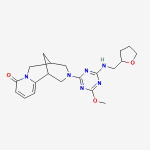 3-{4-methoxy-6-[(tetrahydrofuran-2-ylmethyl)amino]-1,3,5-triazin-2-yl}-1,2,3,4,5,6-hexahydro-8H-1,5-methanopyrido[1,2-a][1,5]diazocin-8-one