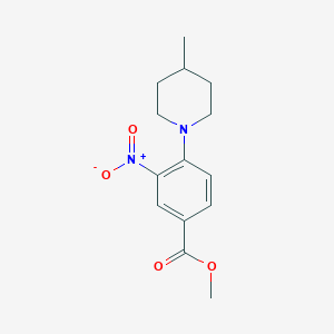 molecular formula C14H18N2O4 B11497118 Methyl 4-(4-methylpiperidin-1-yl)-3-nitrobenzoate 