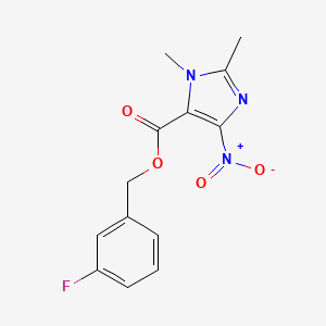 3-fluorobenzyl 1,2-dimethyl-4-nitro-1H-imidazole-5-carboxylate