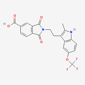 2-{2-[2-methyl-5-(trifluoromethoxy)-1H-indol-3-yl]ethyl}-1,3-dioxo-2,3-dihydro-1H-isoindole-5-carboxylic acid