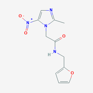 N-(furan-2-ylmethyl)-2-(2-methyl-5-nitro-1H-imidazol-1-yl)acetamide