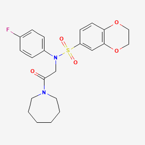 N-[2-(azepan-1-yl)-2-oxoethyl]-N-(4-fluorophenyl)-2,3-dihydro-1,4-benzodioxine-6-sulfonamide