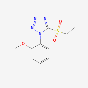 molecular formula C10H12N4O3S B11497247 5-(ethylsulfonyl)-1-(2-methoxyphenyl)-1H-tetrazole 