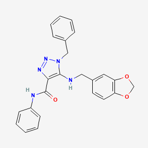 5-[(1,3-benzodioxol-5-ylmethyl)amino]-1-benzyl-N-phenyl-1H-1,2,3-triazole-4-carboxamide