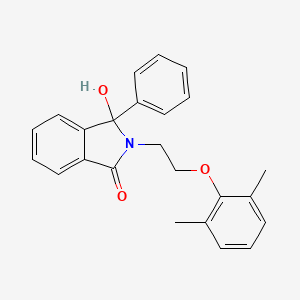 molecular formula C24H23NO3 B11497300 2-[2-(2,6-dimethylphenoxy)ethyl]-3-hydroxy-3-phenyl-2,3-dihydro-1H-isoindol-1-one 