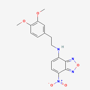 molecular formula C16H16N4O5 B11497316 N-[2-(3,4-dimethoxyphenyl)ethyl]-7-nitro-2,1,3-benzoxadiazol-4-amine 