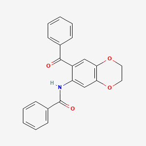 N-(7-benzoyl-2,3-dihydro-1,4-benzodioxin-6-yl)benzamide