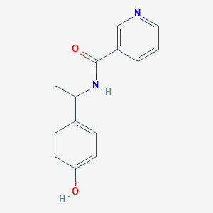 molecular formula C14H14N2O2 B11497367 N-[1-(4-hydroxyphenyl)ethyl]pyridine-3-carboxamide 