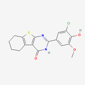 2-(3-chloro-4-hydroxy-5-methoxyphenyl)-5,6,7,8-tetrahydro[1]benzothieno[2,3-d]pyrimidin-4(3H)-one