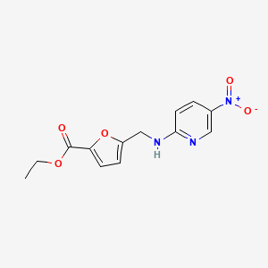 molecular formula C13H13N3O5 B11497380 Ethyl 5-{[(5-nitropyridin-2-yl)amino]methyl}furan-2-carboxylate 