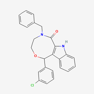 5-benzyl-1-(3-chlorophenyl)-1,4,5,7-tetrahydro[1,4]oxazocino[6,7-b]indol-6(3H)-one