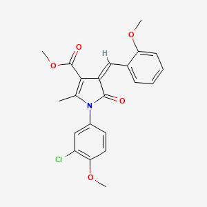 methyl (4Z)-1-(3-chloro-4-methoxyphenyl)-4-(2-methoxybenzylidene)-2-methyl-5-oxo-4,5-dihydro-1H-pyrrole-3-carboxylate