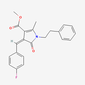 methyl (4Z)-4-(4-fluorobenzylidene)-2-methyl-5-oxo-1-(2-phenylethyl)-4,5-dihydro-1H-pyrrole-3-carboxylate