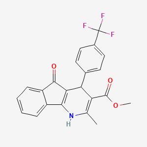 methyl 5-hydroxy-2-methyl-4-[4-(trifluoromethyl)phenyl]-4H-indeno[1,2-b]pyridine-3-carboxylate